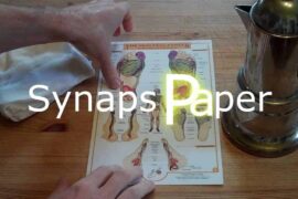 a person pointing at a paper